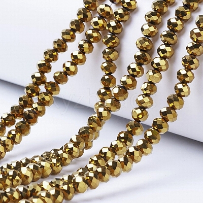 Electroplate Transparent Glass Beads Strands EGLA-A034-T1mm-UA01-1