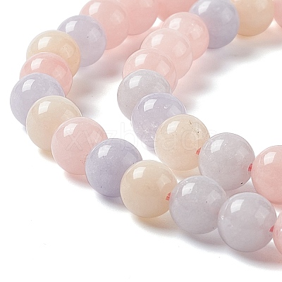 Natural White Jade Imitation Morganite Beads Strands G-I334-04A-1