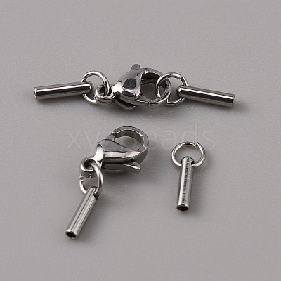 304 Stainless Steel Lobster Claw Clasps STAS-WH0044-06A-P-1