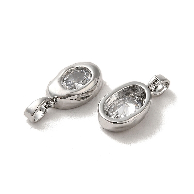 Brass Micro Pave Cubic Zirconia Pendants KK-H461-04P-1