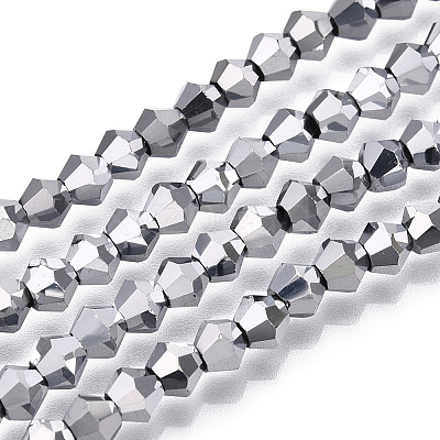 Electroplate Glass Bead Strands EGLA-R094-4mm-15-1