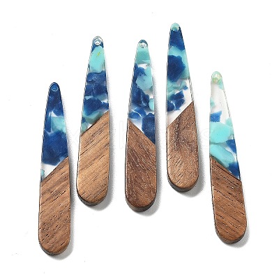 Resin and Walnut Pendants FIND-R051-08E-1