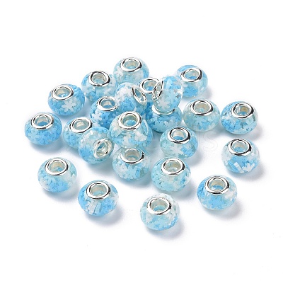 Transparent Resin European Rondelle Beads RPDL-P005-01P-16-1