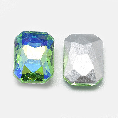 Pointed Back Glass Rhinestone Cabochons RGLA-T019-13x18mm-06-1