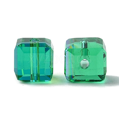 100Pcs Transparent Electroplate Glass Beads GLAA-K064-08A-AB02-1