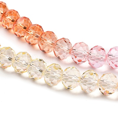 Transparent Painted Glass Beads Strands LS-DGLA-A034-T6mm-A20-1