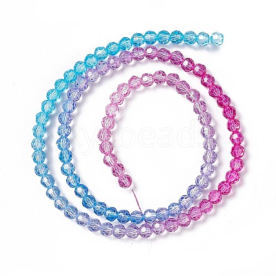 Transparent Glass Beads Strands GLAA-E036-07I-1