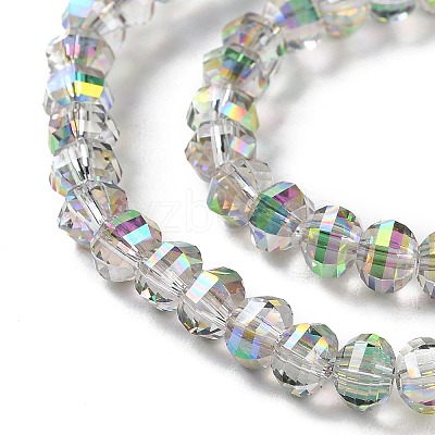 Transparent Electroplate Glass Beads Strands GLAA-Q099-H01-08-1