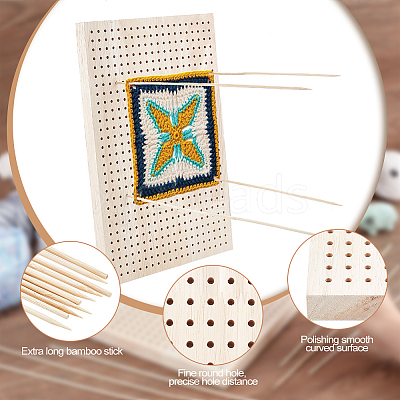 Wooden Crochet Blocking Board DIY-WH0387-22B-1