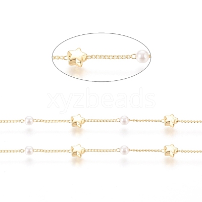Brass Handmade Beaded Chain CHC-G011-16G-1