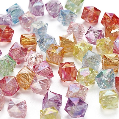 200Pcs Transparent Acrylic Beads TACR-YW0001-23-1