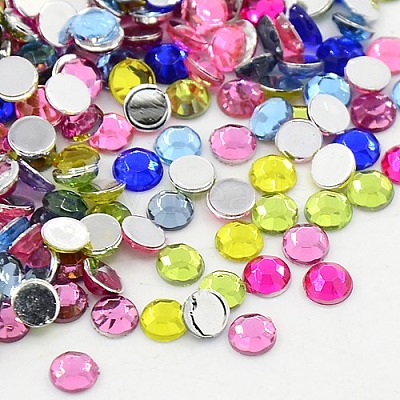 Imitation Taiwan Acrylic Rhinestone Cabochons GACR-A002-4mm-M-1