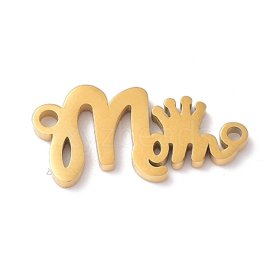 Mother's Day PVD Vacuum Plating 304 Stainless Steel Beads LS-STAS-C035-01G-1