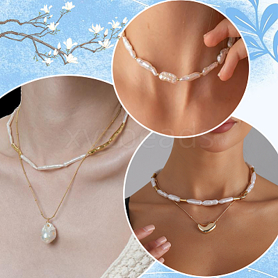 1 Strand Natural Cultured Freshwater Pearl Beads Strands PEAR-PA0001-14-1