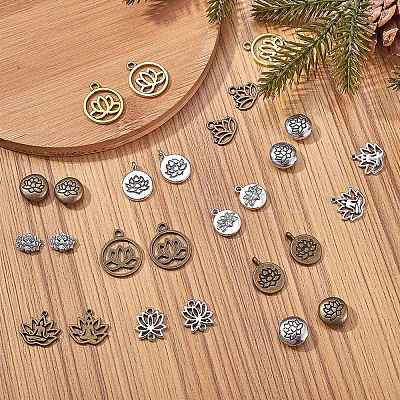 Tibetan Style Filigree Alloy Pendants TIBEP-SC0001-18-1