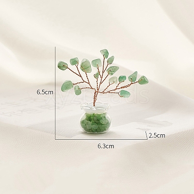 Natural Aventurine Chips Tree Decorations PW-WG14985-06-1