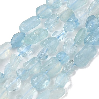 Natural Aquamarine Beads Strands G-K203-46-1