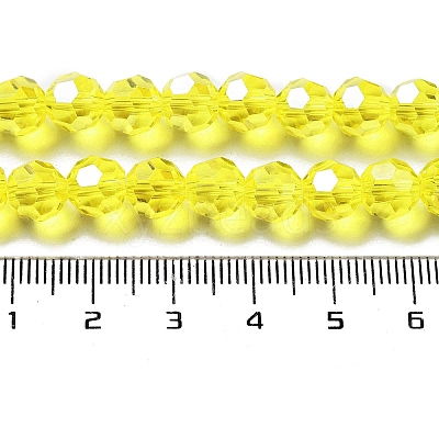 Electroplate Transparent Glass Beads Strands EGLA-A035-T8mm-A03-1