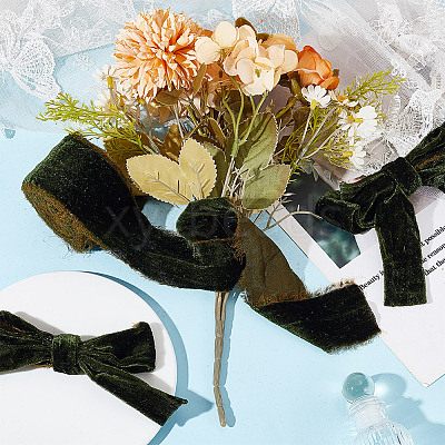 5 Yards Polyester Frayed Ribbon OCOR-WH0082-226A-02-1