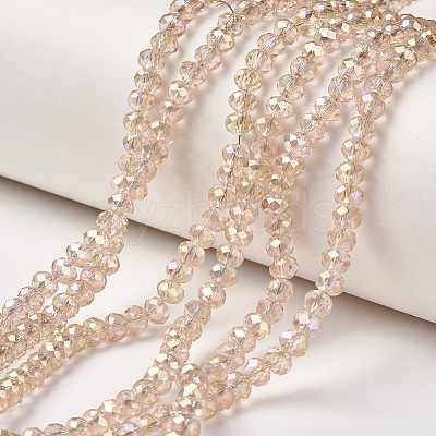 Electroplate Transparent Glass Beads Strands EGLA-A034-T4mm-T15-1