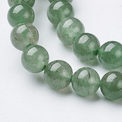 Natural Green Aventurine Beads Strands X-GSR6mmC024-1