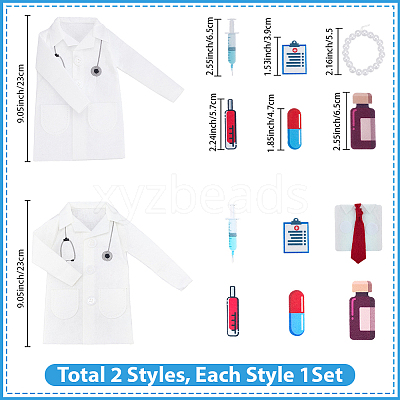 2Sets 2 Styles Felt Wine Bottle Cover Bag Decoration & Findings AJEW-CP0011-83-1