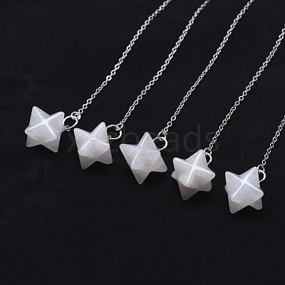 Chakra Natural Rose Quartz Dowsing Pendulums G-F516-01C-1