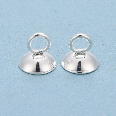 201 Stainless Steel Bead Cap Pendant Bails STAS-L244-27E-S-1