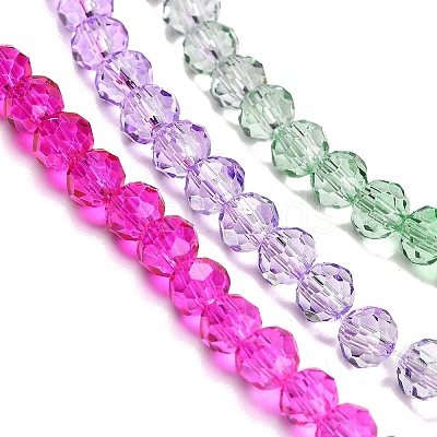 Transparent Painted Glass Beads Strands X1-DGLA-A034-T3mm-A06-1