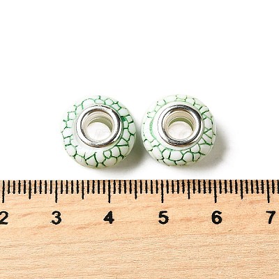 Opaque Resin European Beads RESI-C055-01J-1