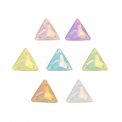 Mocha Effect Triangle Shape Sew on Rhinestone GLAA-A024-06D-1