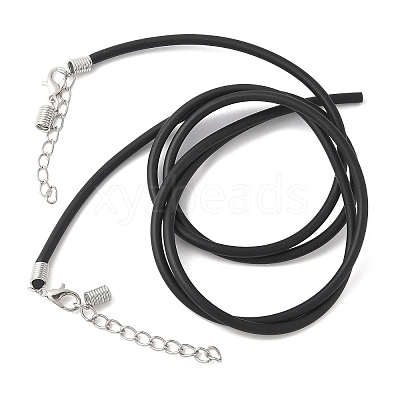 Black Rubber Necklace Cord Making RCOR-D002-B-1