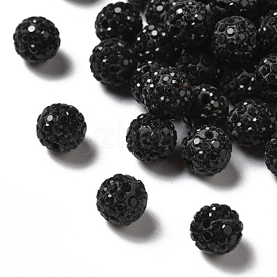 Pave Disco Ball Beads X1-RB-A130-10mm-13-1