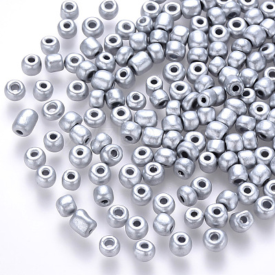 6/0 Baking Paint Glass Round Seed Beads SEED-S036-01C-14-1