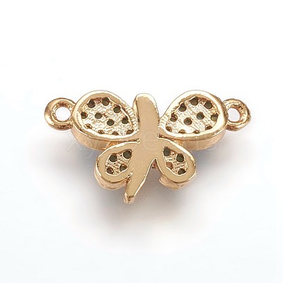 Brass Cubic Zirconia Links ZIRC-K070-12G-1