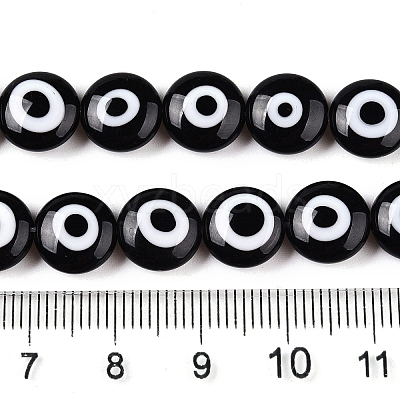 Handmade Evil Eye Lampwork Beads Strands LAMP-N024-27A-02-1