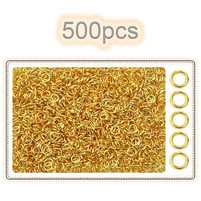 Brass Open Jump Rings KK-YW0001-38-1