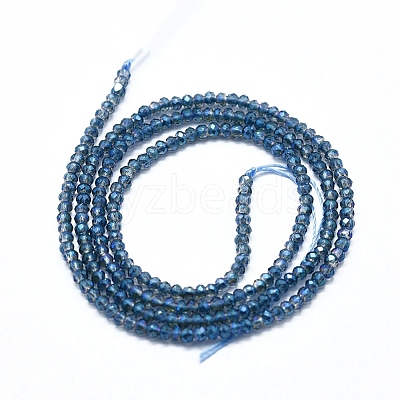 Electroplate Glass Beads Strands GLAA-F079-A-FR19-1