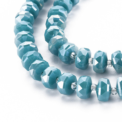Electroplate Glass Beads Strands EGLA-N041-009-1
