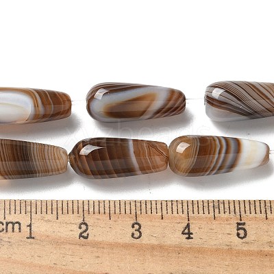 Natural Banded Agate Beads Strands G-NH0001-I01-01-1