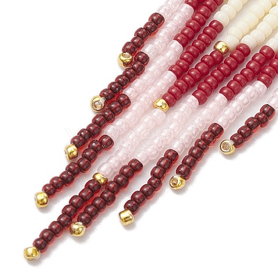 Seed Beads Beaded Charms PALLOY-MZ00221-1