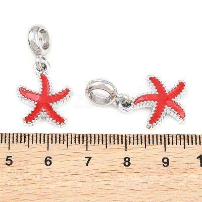 Alloy Enamel European Dangle Charms AL-CBAC2D3-02P-01-1