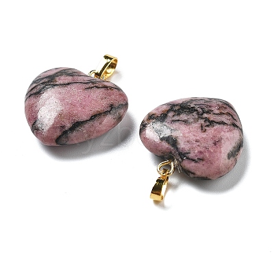 Natural Rhodonite Pendants G-G956-B22-G-1