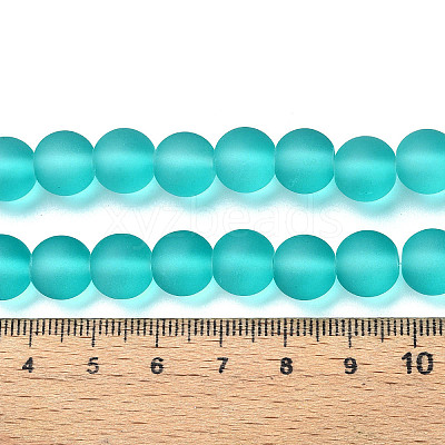 Baking Paint Transparent Glass Bead Strands X-GLAA-S031-10mm-18-1