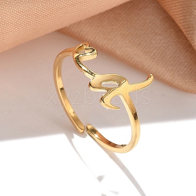 304 Stainless Steel Cuff Rings for Women RJEW-D285-01G-D-1