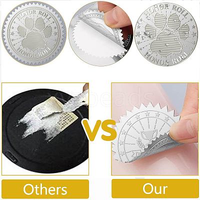 34 Sheets Silver Foil Embossed PET Picture Sticker DIY-WH0528-018-1