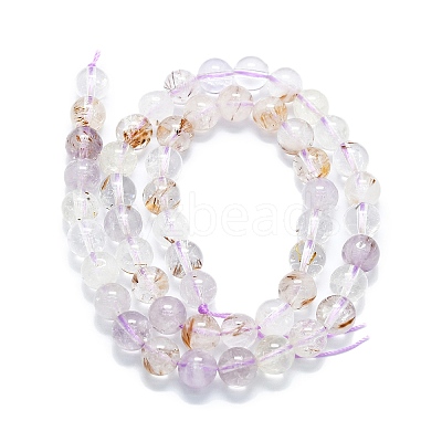 Natural Rutilated Quartz Beads Strands G-K245-A04-04-1