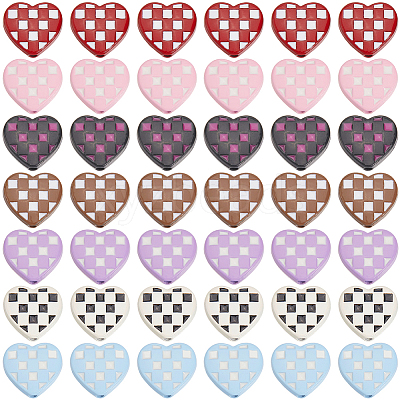 42Pcs 7 Colors Baking Paint Alloy Beads FIND-SC0015-83-1