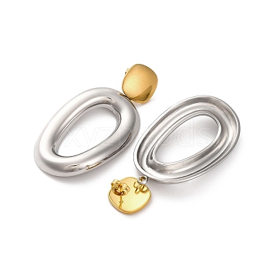 304 Stainless Steel Dangle Stud Earrings LS-EJEW-K296-02GP-08-1