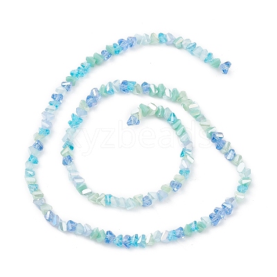Gradient Color Electroplate Glass Bead Strands GLAA-E042-02A-1